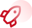 A red fish is in front of a pink circle.